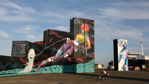Au Barcarès, des conteneurs peints célèbrent l'art urbain face à la mer