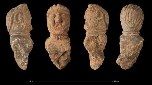 Quatre bustes gaulois du 1er siècle découverts en Bretagne
