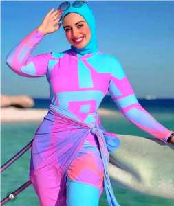 Burkini swimming suits as a fashion statement