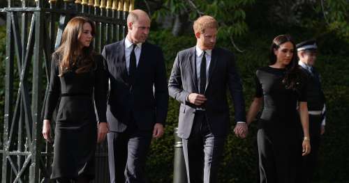 Le prince William et le prince Harry accueillent les personnes en deuil avec Kate et Meghan
