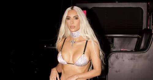 Kim Kardashian porte un soutien-gorge scintillant lors de la célébration de son anniversaire In-N-Out