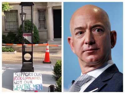 Jeff Bezos : une guillotine installée devant sa maison par des employés !