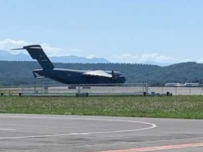 En raison du G7, un avion de l'Us Air Force se pose à l'aéroport de Tarbes-Lourdes-Pyrénées