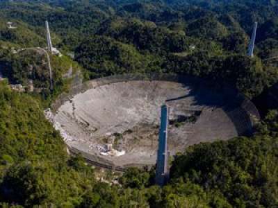 Le téléscope géant d’Arecibo s’est effondré