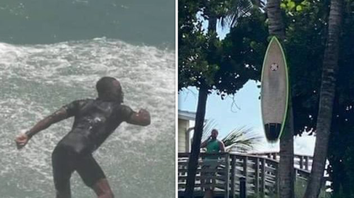 Un surfeur noir affirme que sa planche a été volée et clouée à un arbre dans le cadre d’un acte raciste, la police enquête