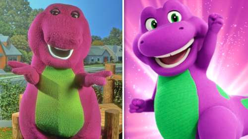 Le nouveau look de Barney le dinosaure traîné par les réseaux sociaux
