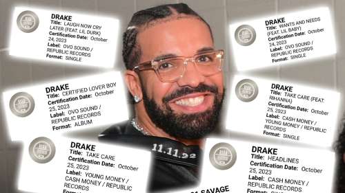 Drake devient le premier artiste à vendre 200 millions d’unités uniques via la RIAA