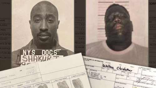 Cartes d’empreintes digitales d’arrestation signées par Tupac et Biggie à vendre