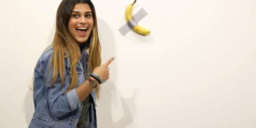 Art contemporain : une banane scotchée à un mur vendue 120 000 euros avant d’être mangée