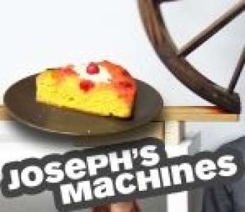 Il fabrique une machine de Rube Goldberg qui sert une part de gâteau
