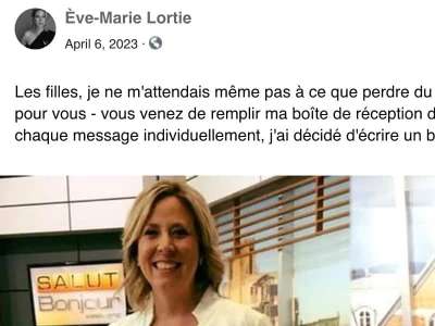 Arnaques en ligne: Ève-Marie Lortie victime de fausses publications vantant des produits amaigrissants