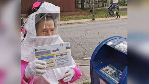 À 102 ans, elle prend toutes les précautions pour voter