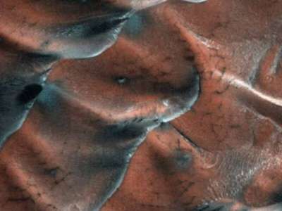 Des dunes givrées sur Mars