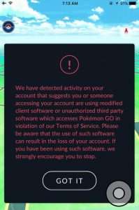 Une nouvelle mesure contre la triche sur Pokemon GO !