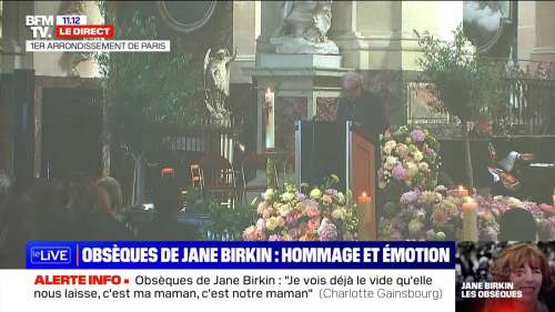 Obsèques de Jane Birkin : son dernier amour, Olivier Rolin, remué et bouleversant dans l’église