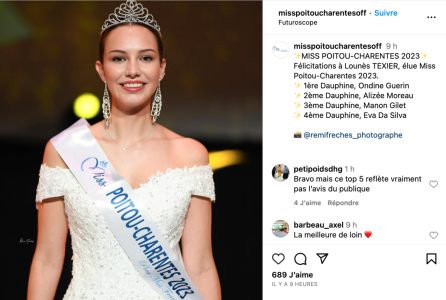 Miss France 2024 : qui est Lounès Texier, la sublime Miss Poitou-Charentes ?