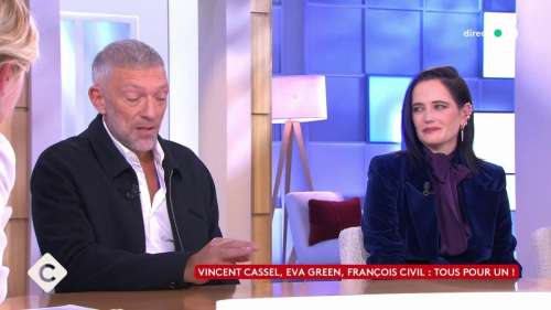 “Je rougis là vraiment ?” : Eva Green et Vincent Cassel tendrement complices dans C à vous, l’acteur gêné