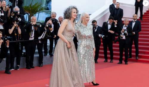 Cannes 2022 : Andie MacDowell assume ses cheveux gris, Helen Mirren glamour et changée
