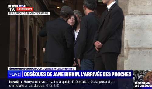 Obsèques de Jane Birkin : Charlotte Gainsbourg très affectée, soutenue par ses enfants Ben, Alice et Jo Attal