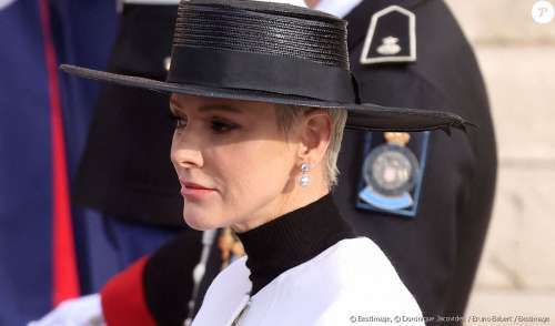 Charlene de Monaco : Look noir et blanc et immense chapeau, elle fait son grand retour à la fête nationale monégasque