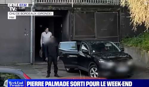 Pierre Palmade sorti du CHU de Bordeaux : visage face caméra, l'humoriste refuse de répondre aux questions
