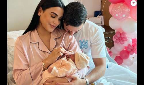 Camélia et Tarek Benattia, leur nouveau-né 