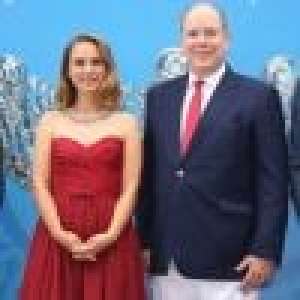 Natalie Portman : Divine en robe bustier avec Albert de Monaco