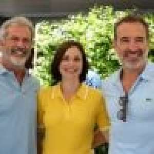 Jean Dujardin et sa femme Nathalie Péchalat complices avec Mel Gibson à Roland-Garros !