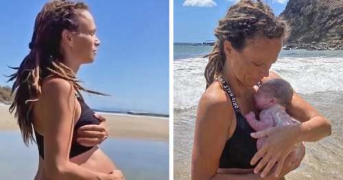 Cette mère fait sensation en ligne après s’être filmée en train d’accoucher dans l’océan Pacifique