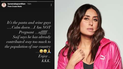 Kareena Kapoor Khan met fin aux rumeurs de grossesse ;  Dit “C’est les pâtes et le vin”