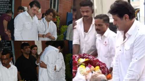 Funérailles de Rajkumar Kohli : Son fils Armaan Kohli inconsolable, Sonu Nigam est solidaire |  Vidéo déchirante
