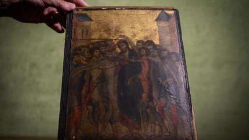 Le très rare tableau primitif du peintre italien Cimabue, découvert par hasard, mis aux enchères à Senlis