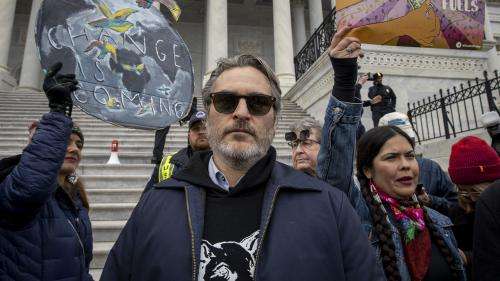 L'acteur américain Joaquin Phoenix arrêté à Washington lors d'une manifestation pour le climat