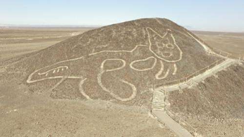 Pérou : un géoglyphe de chat vieux de 2000 ans découvert dans le désert de Nazca
