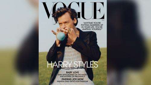 Le chanteur Harry Styles, premier homme à faire la Une du magazine 