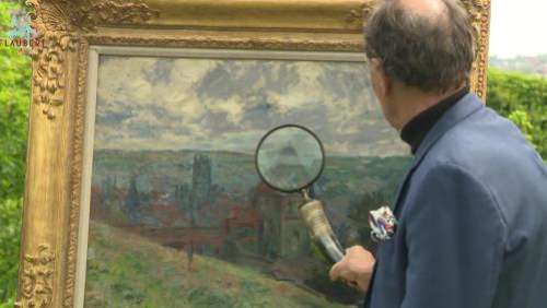 Un tableau de Monet exposé à l'endroit où il a été peint à Dieppe avant d'être vendu aux enchères