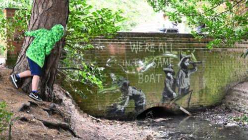 Le street artiste Banksy revendique de nouvelles œuvres apparues sur des murs anglais