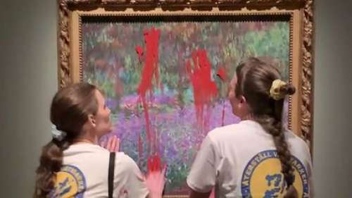 Le tableau de Monet aspergé de peinture en Suède par des militantes écologistes n'est pas endommagé