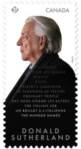Donald Sutherland recevra un timbre d’honneur canadien