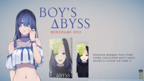 Goodies : un marque page offert pour l’achat d’un tome 4 de Boy’s Abyss !