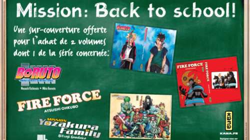 Mission back to school : Goodies Boruto, Fire Force et Mission : Yozakura Family