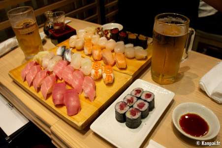 Sushiya Ginzo Kitte - Un bon restaurant de sushi de la gare de Tokyo