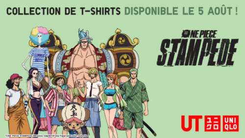 Une collection de t-shirts One Piece Stampede chez Uniqlo