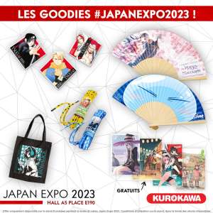 Kurokawa présente ses goodies pour Japan Expo