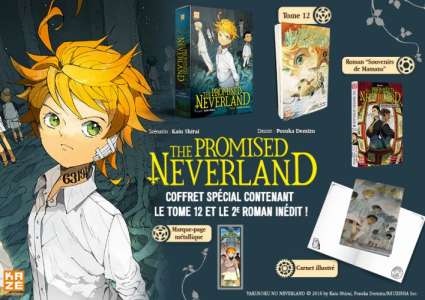 The Promised Neverland s'offre un nouveau coffret collector et un 2e roman chez Kazé Manga