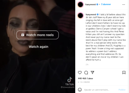 Kim Kardashian et North sortent une nouvelle vidéo TikTok, Kanye West réagit violemment