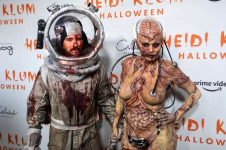 Heidi Klum taquine le costume d’Halloween prothétique-lourd 2022