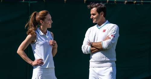 Kate Middleton joue le rôle de la ballerine de Roger Federer dans un match de tennis