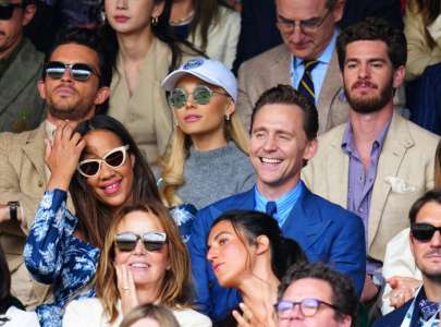 Ariana Grande et Andrew Garfield Serve regardent Wimbledon : photo