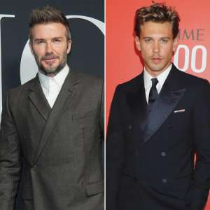 David Beckham and Austin Butler Team Up to Lift a Tree in Canada